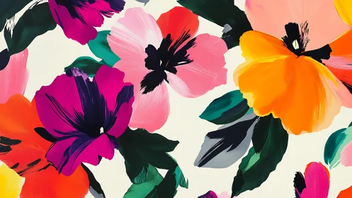 Contemporary Botanical Illustration with Gestural Brushwork