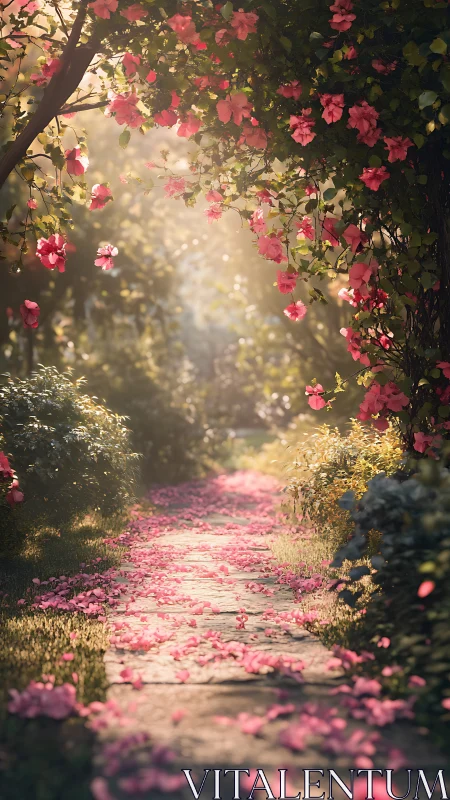 Rose-Draped Passage: Where Petals Paint Pathways.