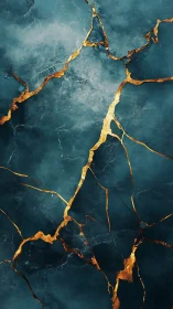 Emerald stone shatters as molten gold veins illuminate cracks.