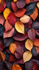 Autumn leaves create rich layered tapestry of warm color.