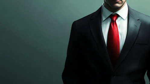 Crimson Power Play: Executive Ambition Incarnate.