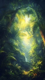 Emerald Cathedral: Where Sunlight Whispers Through Jungle Chambers