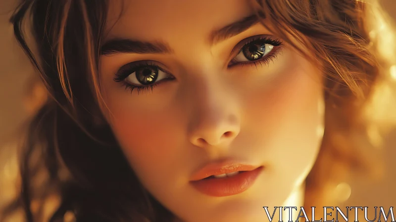 Warm-toned close-up portrait with shallow depth and cinematic bokeh
