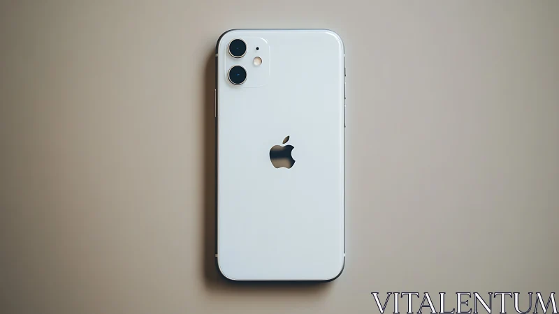 White iPhone Perched Boldly Against Neutral Canvas