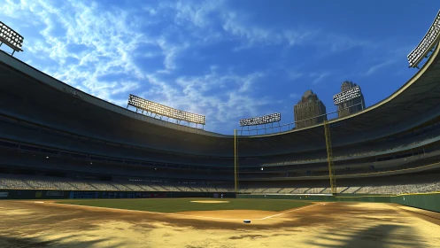 Sunlit ballpark hush before the roaring summer showdown.