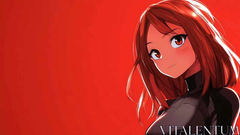 Crimson horizon leans toward a quietly confident anime heroine