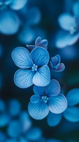 Sapphire Petals Dance in Cerulean Light