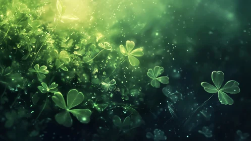 Digital rendering shows translucent clover leaves in green haze