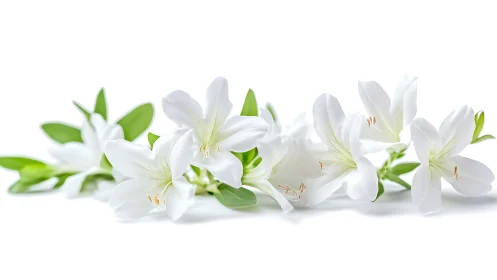 Delicate White Lilies in Soft Focus Light.