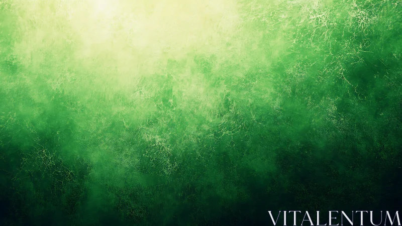 Emerald mist horizon bathed in soft alchemical light.