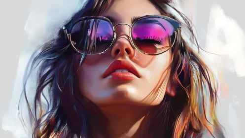 Sunlit rebel in neon shades drinks the sky in color.
