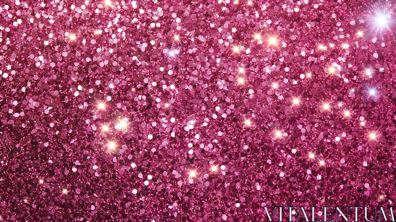 Glitterstorm horizon of radiant pink sparkles in starlight.