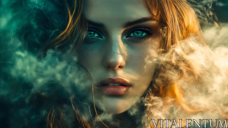 Stormbright gaze carves emerald tunnels through rising mist