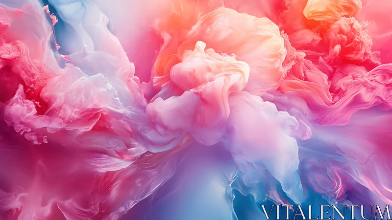 Iridescent dual-toned ink clouds in dynamic fluid motion.