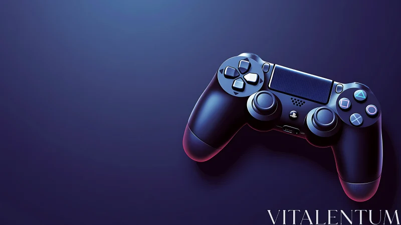 PlayStation DualShock Controller: Neon-Lit 3D Rendering.