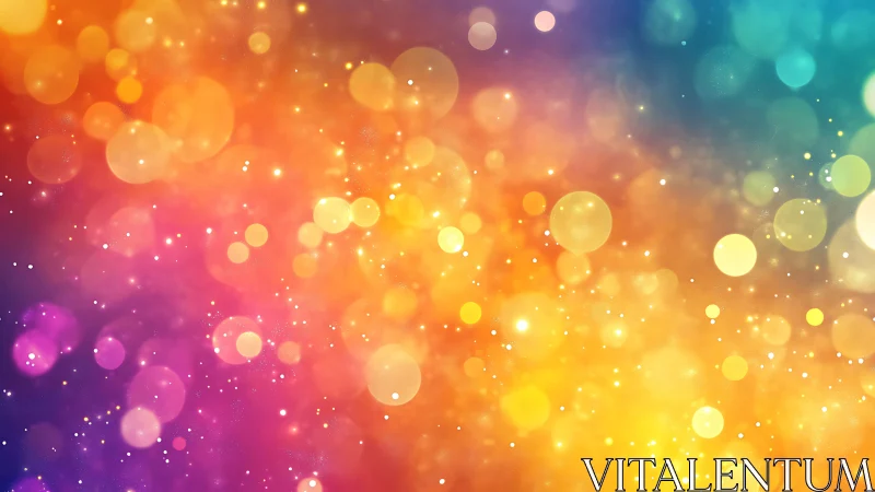 Multicolored bokeh gradient shows circular light overlays