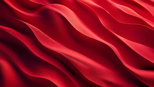 Velvet red waves flowing like a quiet sunset sea.