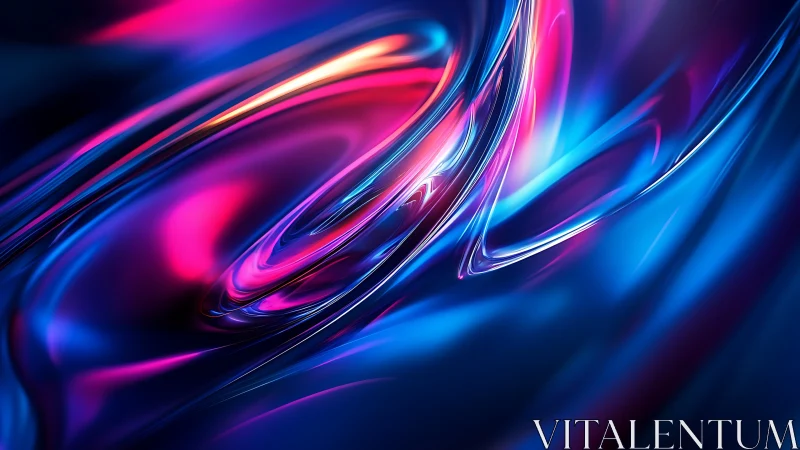 Liquid neon waves swirling in a dreamy cosmic glow.