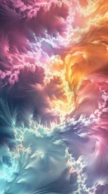 Fractal aurora cloudscape with luminous spectral turbulence.