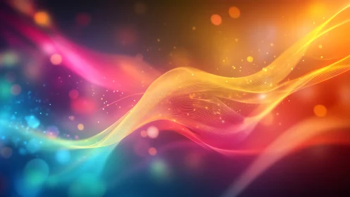 Chromatic light waves form dynamic abstract motion field