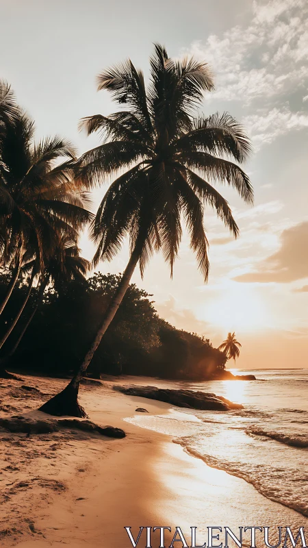 Golden Hour Paradise: Tropical Beach Serenity.