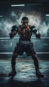 Champion Boxer Emerges from Battle Haze.