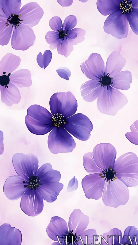 Purple Cosmos Blooms Dance Across Ethereal Canvas.