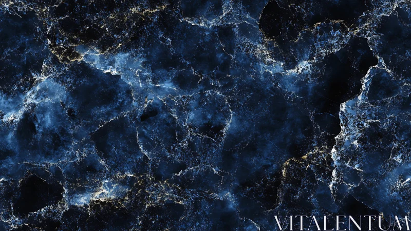 Deep blue cosmic marble texture shimmers with subtle starlight