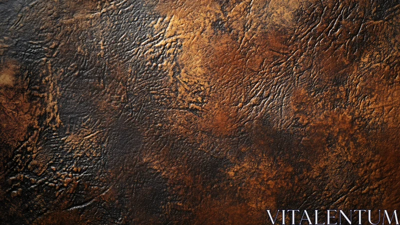 Textured brown and black leather surface background detail.