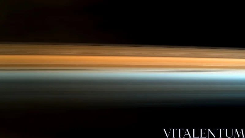 Horizontal motion blur bands form a dual-toned light field