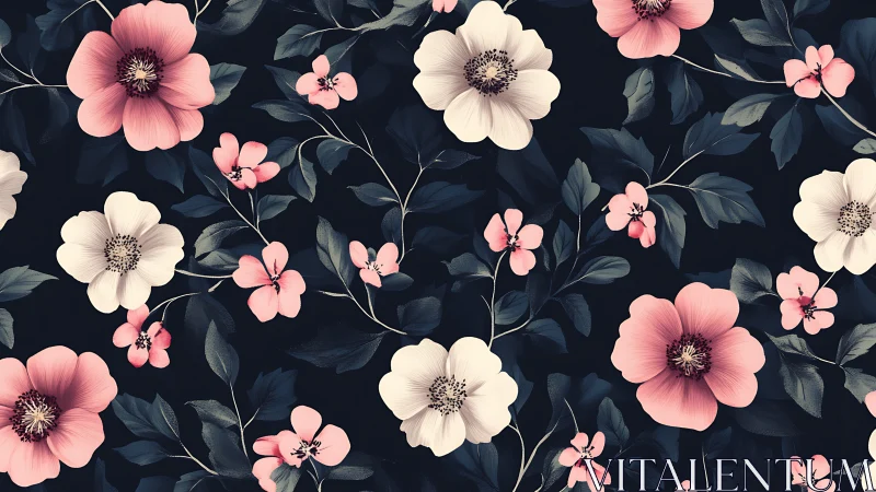 Garden Blooms in Midnight Harmony.