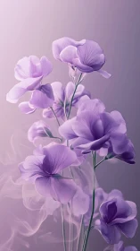 Lavender Dreams in Bloom: Ethereal Sweet Pea Cascade.