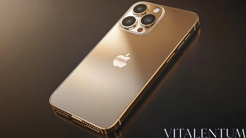Gold iPhone 13 Pro with Triple Lens Camera Module.