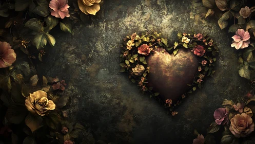 Golden Heart Blooms in Vintage Garden.