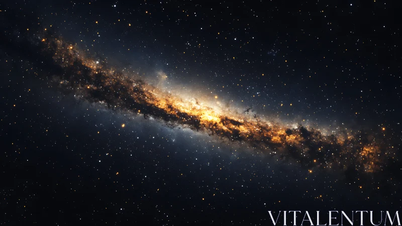 Starlit galactic river blazing across deep velvet night.