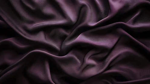 Purple silk fabric with deep folds and dramatic wave texture.