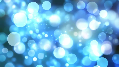 Defocused blue circular light elements occupy the frame evenly