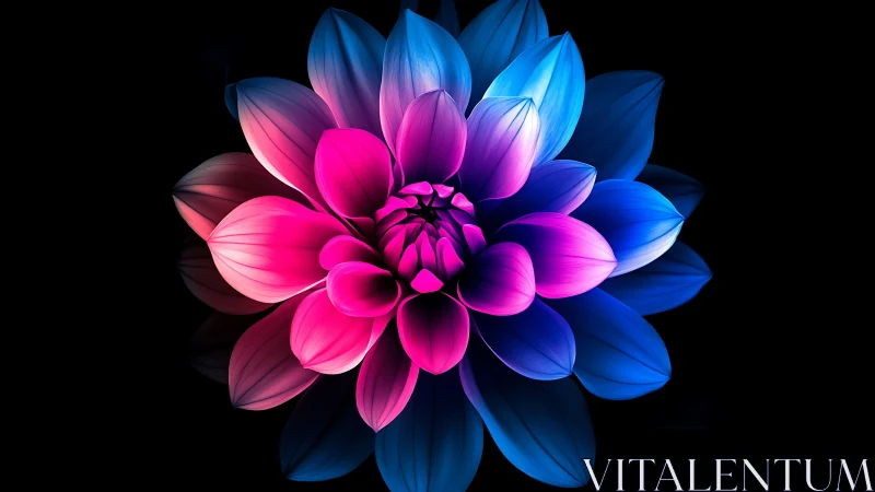 Luminous Bloom: A Radiant Gradient Flower in Motion.