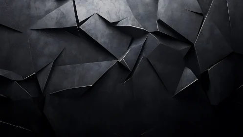 Shadow-cut geometry carves a fractured midnight terrain.