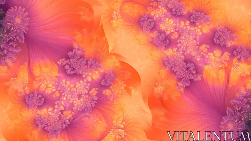 Solar bloom fractal garden in molten citrus and orchid light.