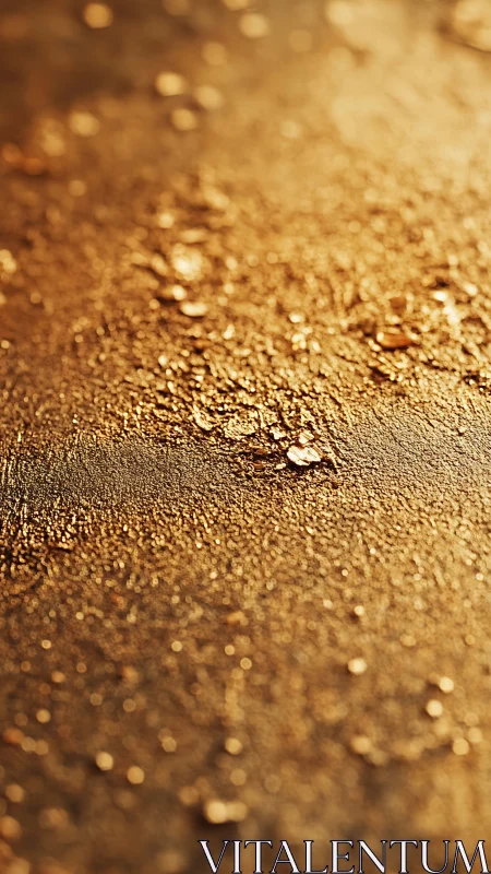 Gold textured surface with scattered metallic highlights.