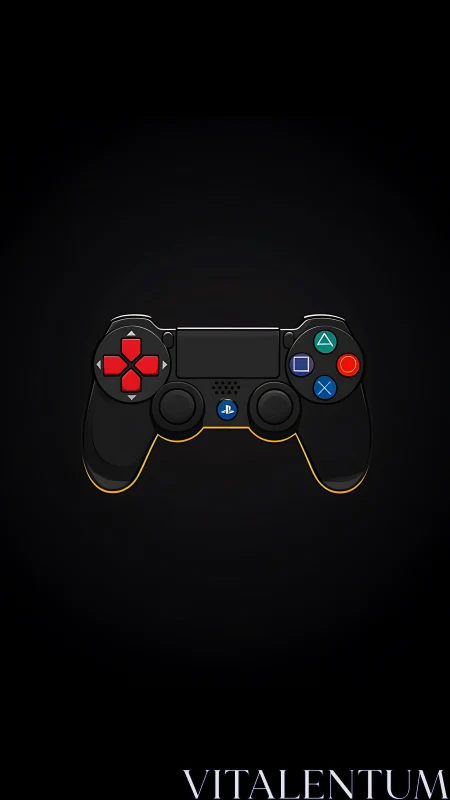PlayStation DualShock 4 Controller Digital Illustration.