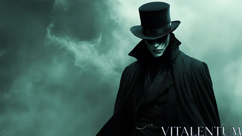 Fogbound gentleman phantom in a razor-sharp top hat.