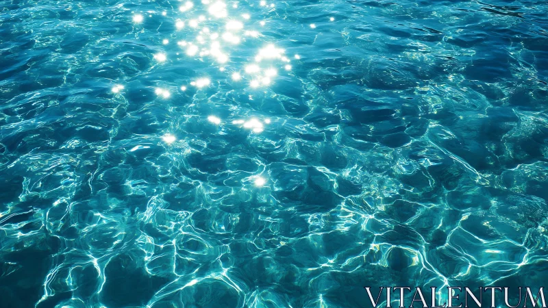 Sunlit ripples sketch dancing constellations across clear sea