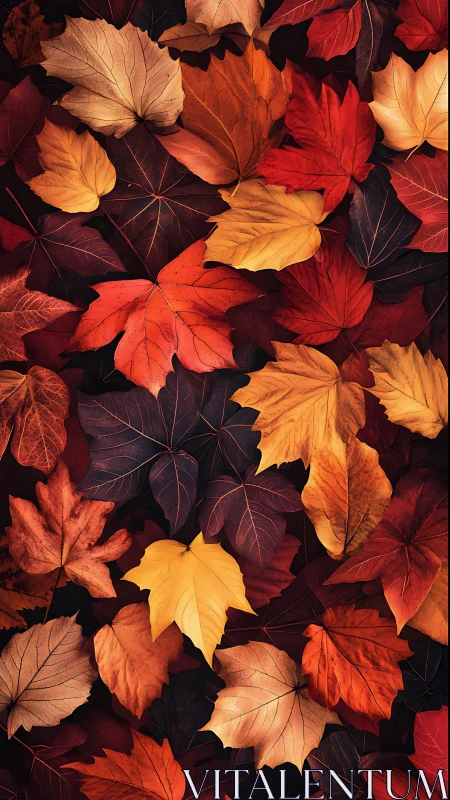 Crimson maple chorus rustling across a twilight forest floor.