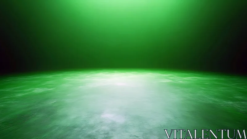 Emerald Horizon Glow Pool under a Quiet Electric Sky.