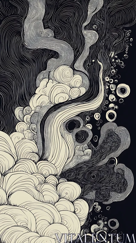 Swirling ink storms and dreamlike smoke in monochrome motion.