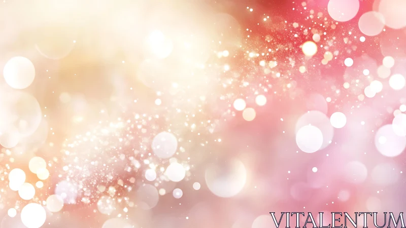 Soft pastel bokeh background with glowing light and sparkles.