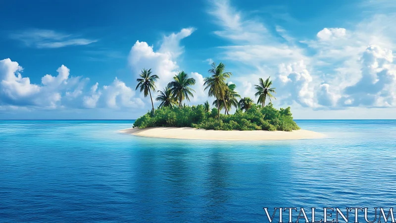 Tropical Island in Turquoise Ocean