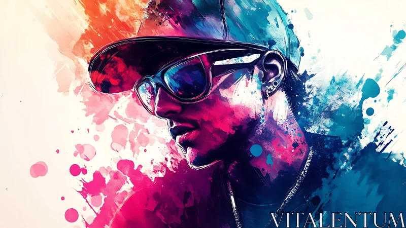 Neon-splashed urban portrait of a cool reflective dreamer.